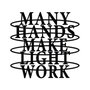 Wallity Hands Work Escultura de Pared de Metal Negra